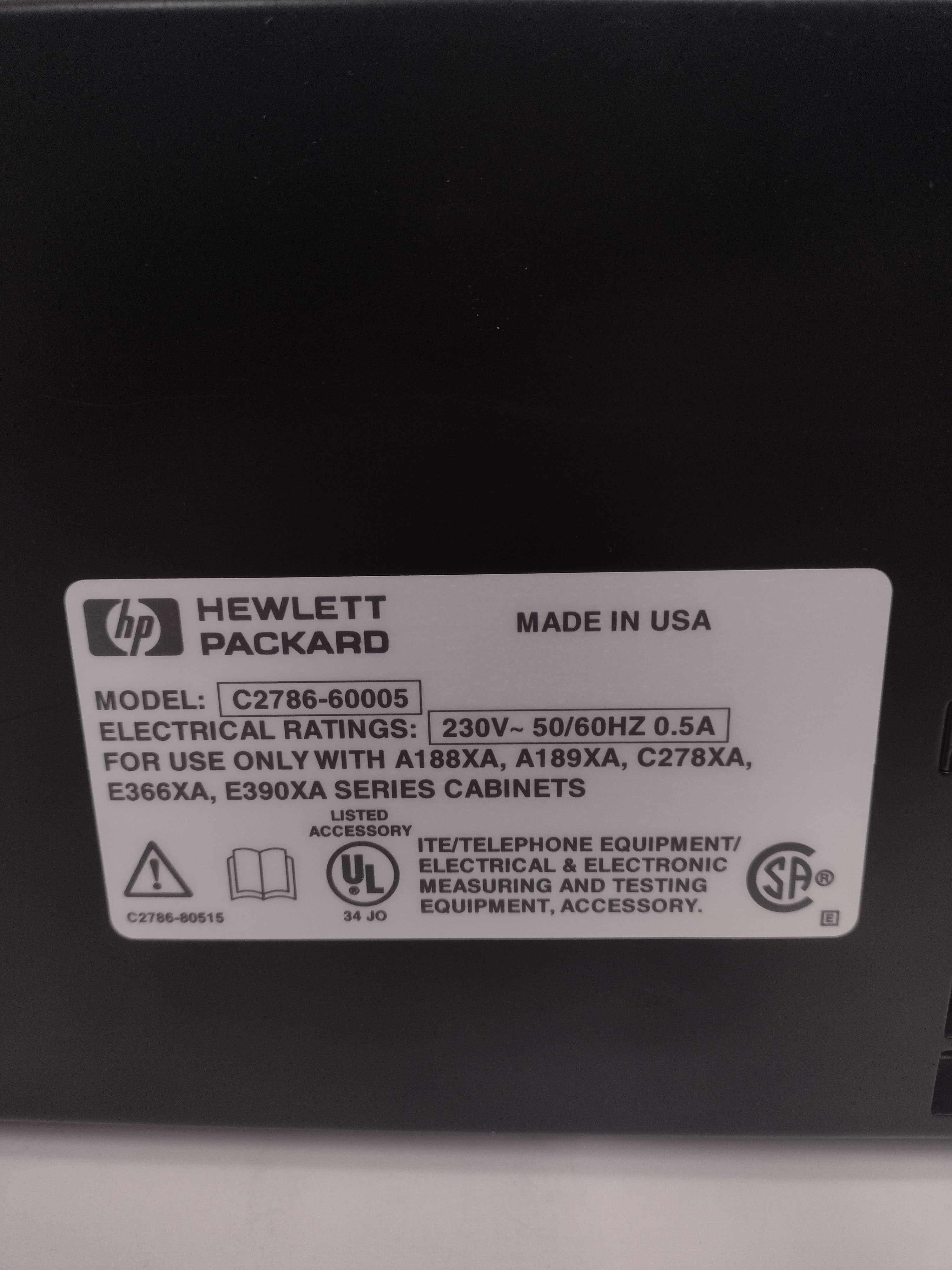 HP C2786-60005 Cabinet Server Rack Dual Cooling Fan Tray