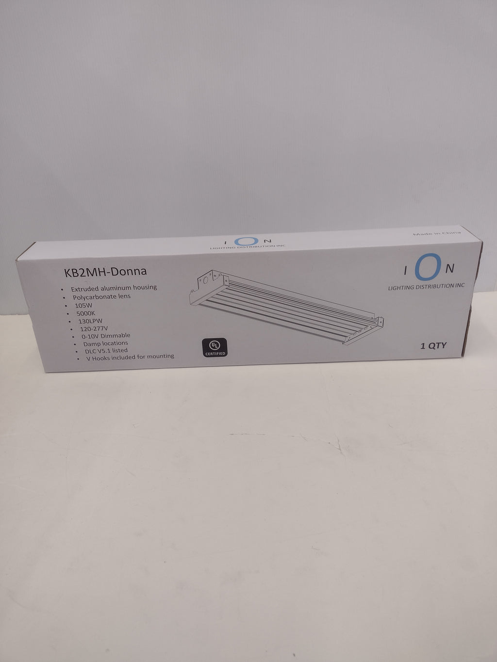 Ion Lighting Distribution 2 ft. LED Linear High Bay (KB2MH-Donna) 105W 5000K-NEW