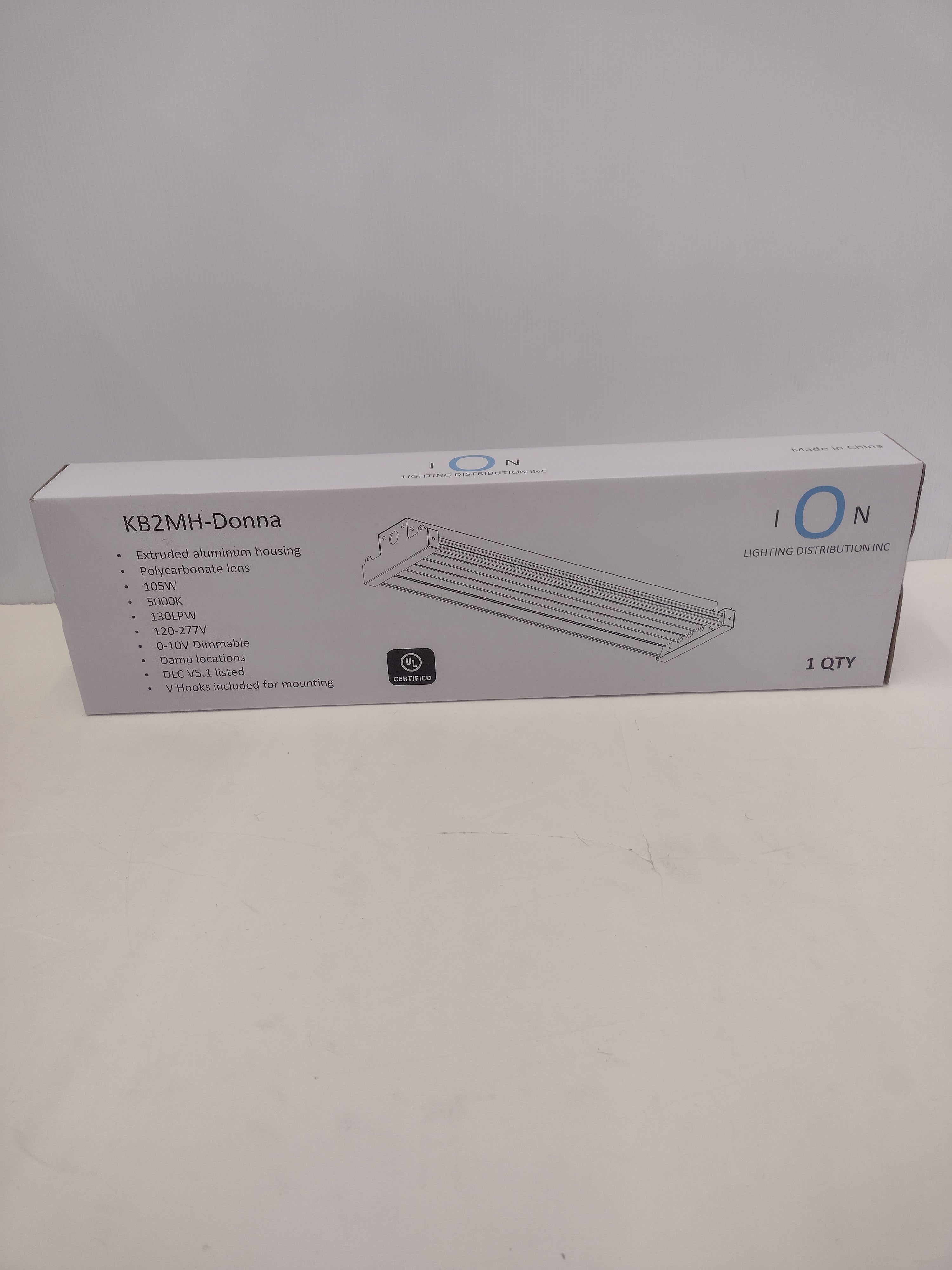 Ion Lighting Distribution 2 ft. LED Linear High Bay (KB2MH-Donna) 105W 5000K-NEW