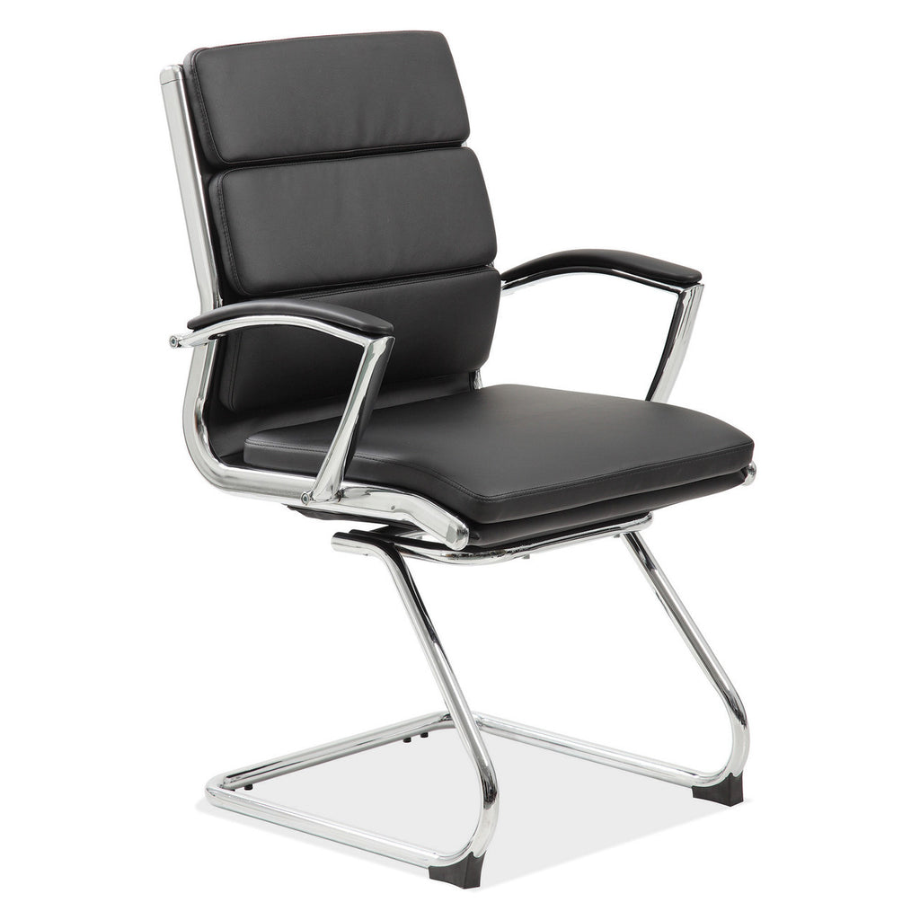 Office Source Merak Collection Executive Guest Sled Base with Chrome Frame