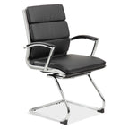 Office Source Merak Collection Executive Guest Sled Base with Chrome Frame