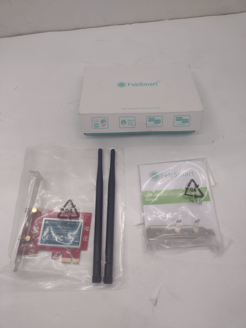 FebSmart FS-AE120 PCIE Wireless Dual Band Network Adapter 2.4/5.0GHz 300/867Mbps