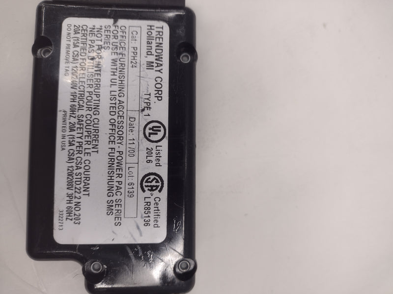 Trendway PPH24 Power Pac Connector/Extension Harness for SMS Series Cubicles