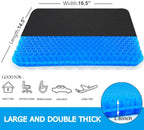 Honeycomb Design Gel Seat Cushion for Office Chair- 16.5"W x 14.5"L x 1.6"H