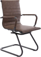 400 Lb. Capacity Guest/Side Chair, Mid Back, Sled Base, Wall Saver - 8 COLORS