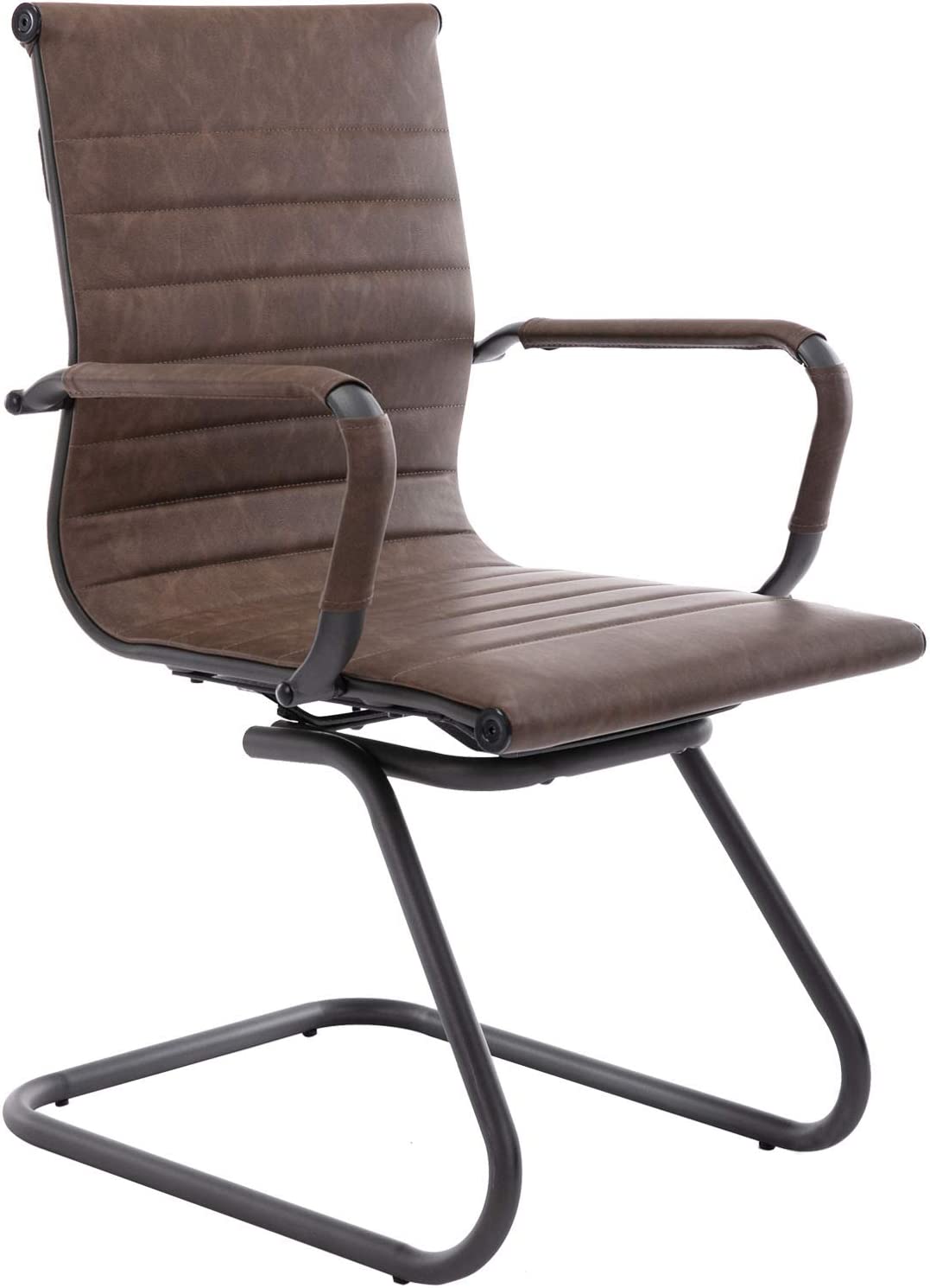 400 Lb. Capacity Guest/Side Chair, Mid Back, Sled Base, Wall Saver - 8 COLORS