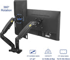 Double Monitor Desk Swivel Arm For Two Screens 17-27 Inch