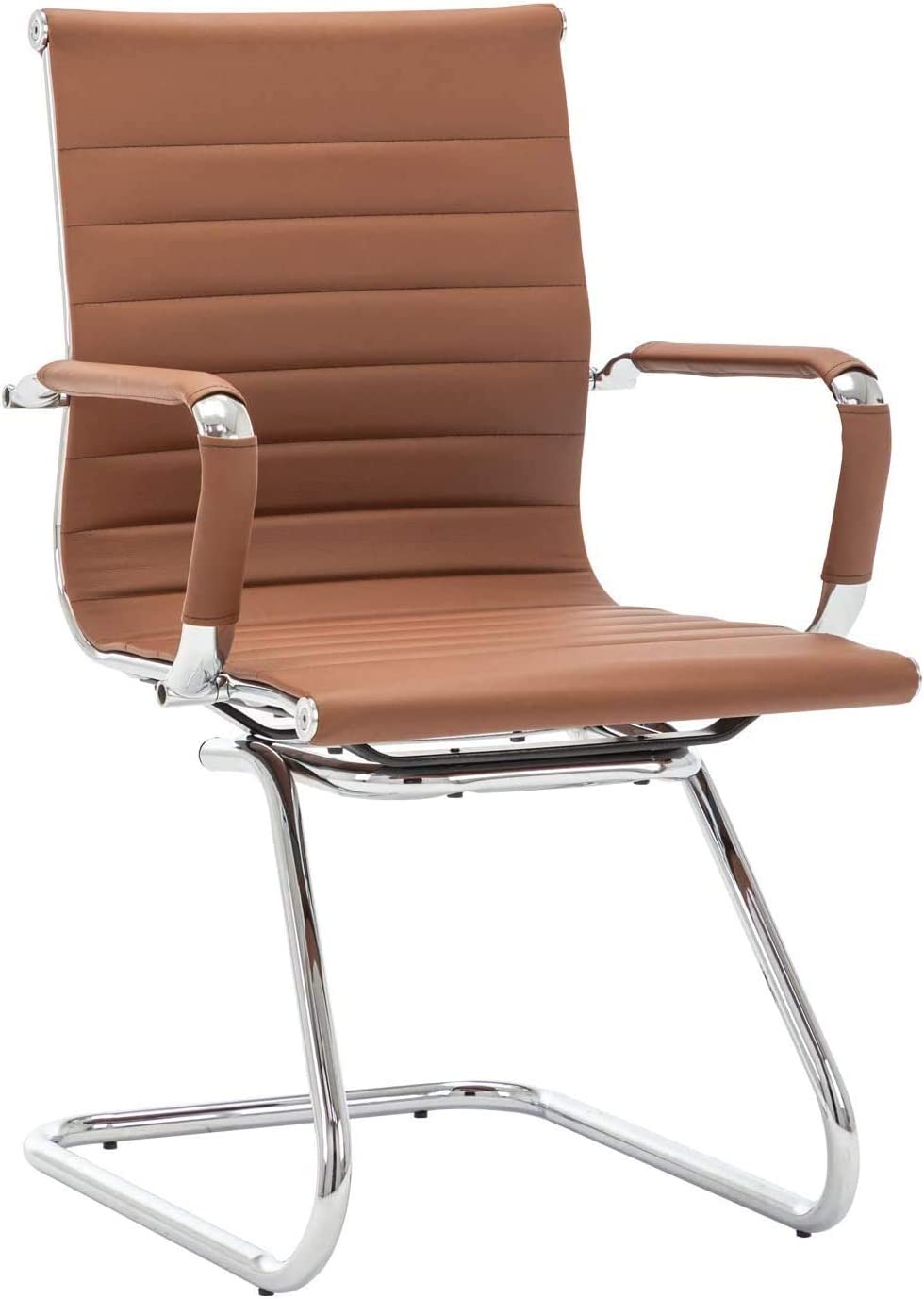 400 Lb. Capacity Guest/Side Chair, Mid Back, Sled Base, Wall Saver - 8 COLORS