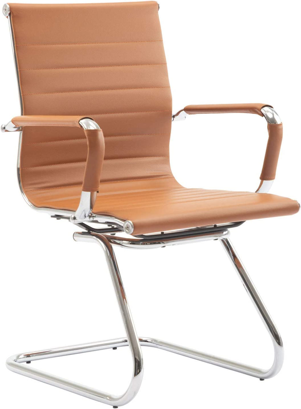 400 Lb. Capacity Guest/Side Chair, Mid Back, Sled Base, Wall Saver - 8 COLORS