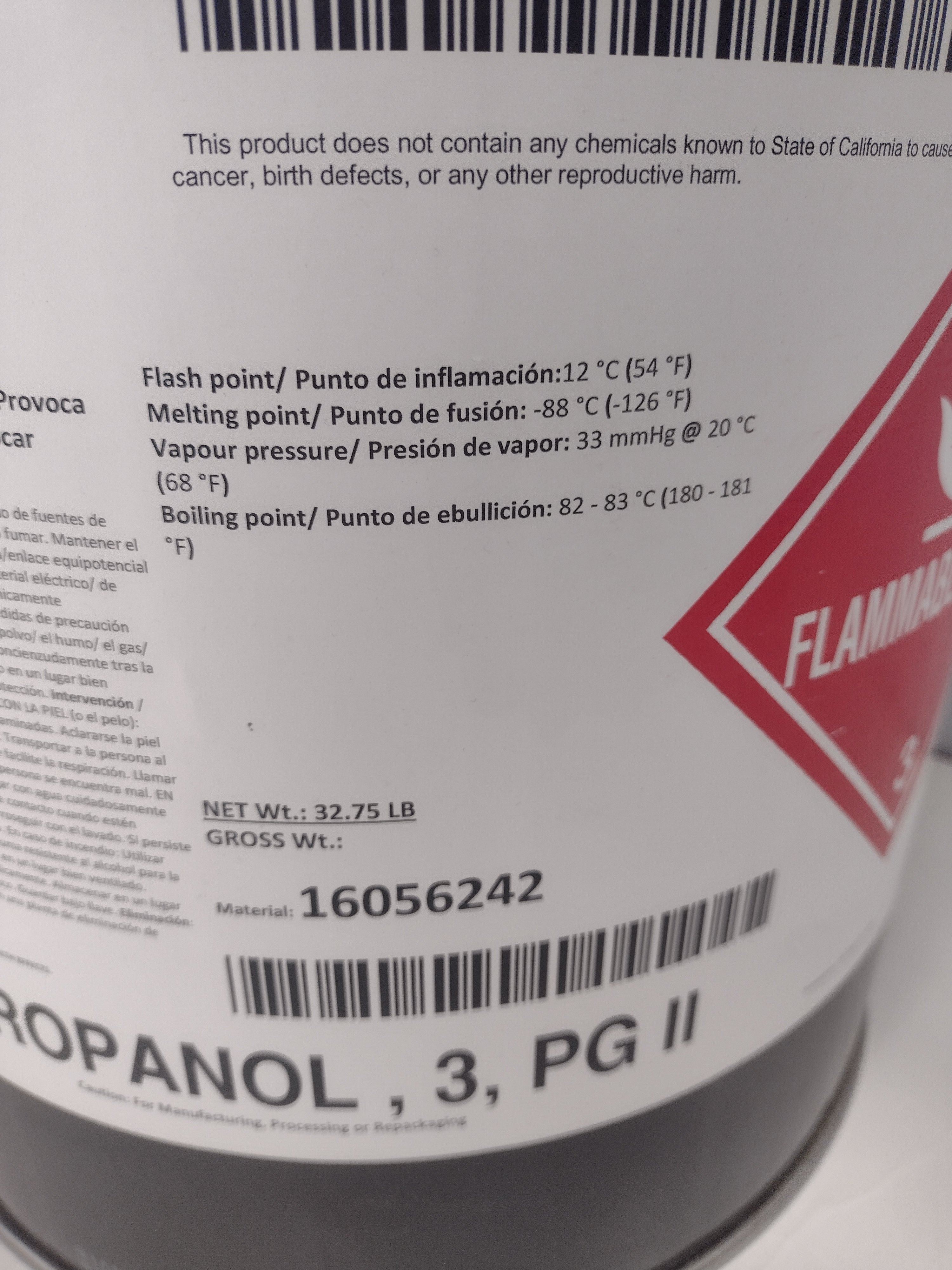 Univar Solutions UN1219 (16056242) Grade A 99% Isopropanol (5 gal) - NEW