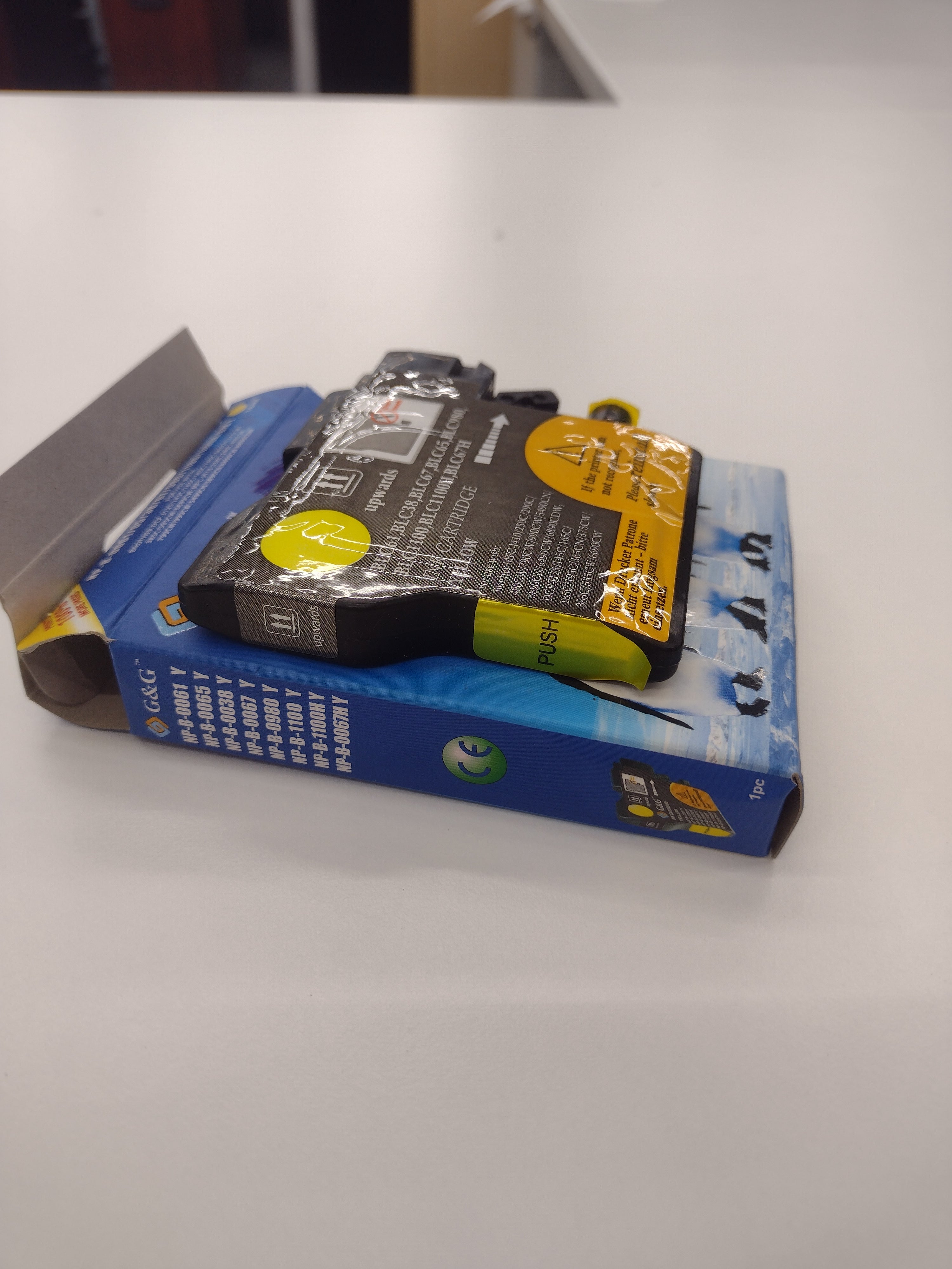 Set of 2 G&G Black and Yellow (NP-B-0061) Ink Cartridges for Brother Printers