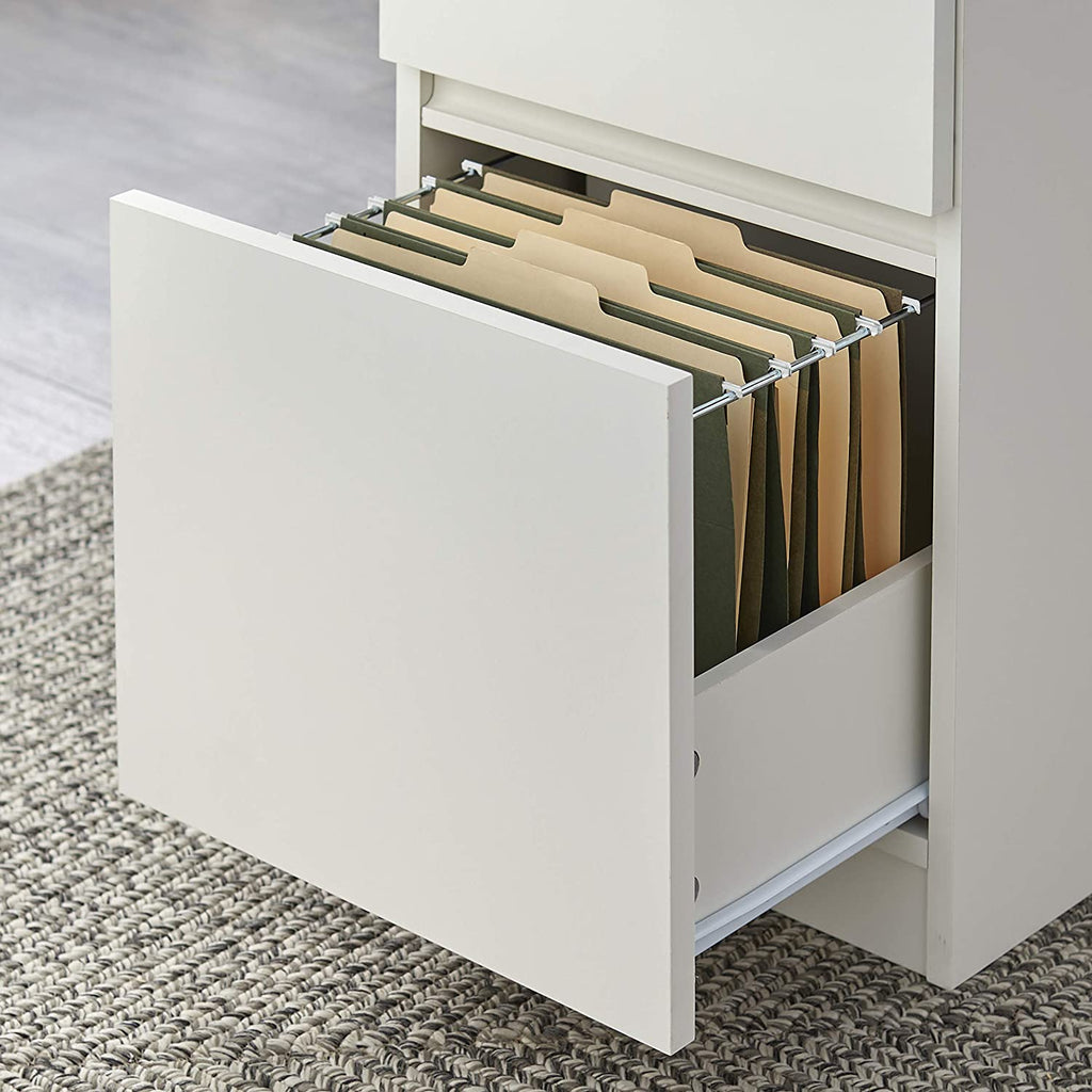 Simple Living Como Modern Writing Desk - White 49.5"x20"