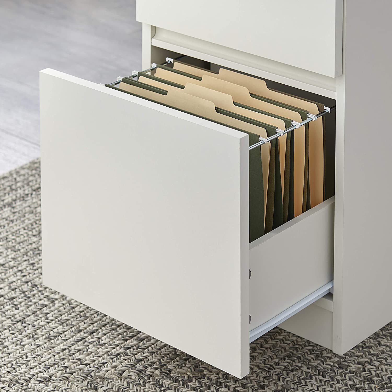 Simple Living Como Modern Writing Desk - White 49.5"x20"
