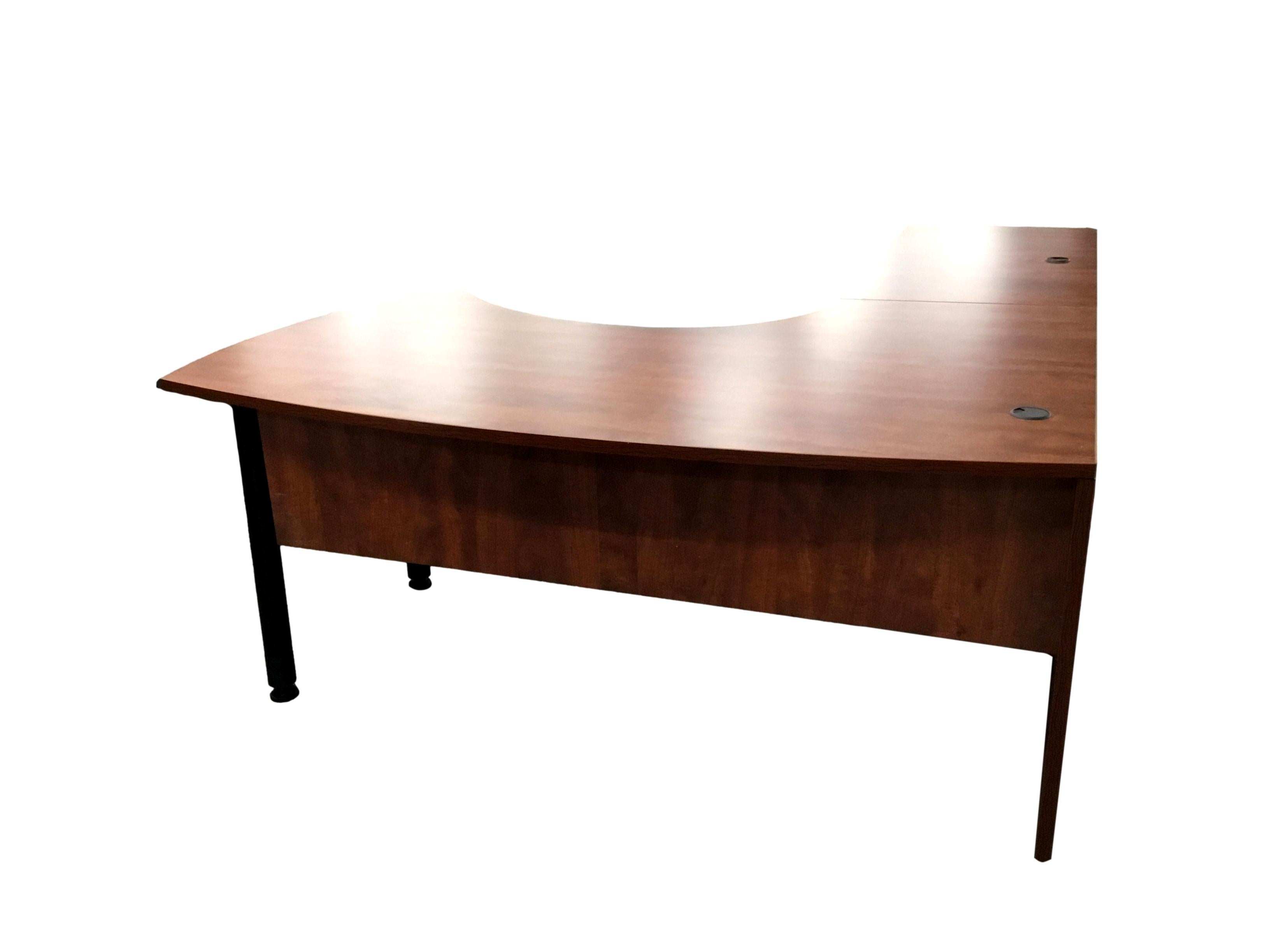 Office Source Arc Desk, L-Shape with Drawers