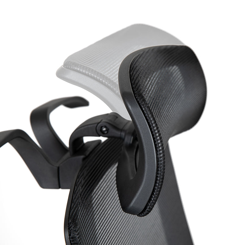 Ergonomic Mesh Office Chair with Synchro-Tilt, Pivot Adjustable Headrest, Lumbar Support, Coat Hanger and Adjustable Arms in Black