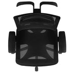 Ergonomic Mesh Office Chair with Synchro-Tilt, Pivot Adjustable Headrest, Lumbar Support, Coat Hanger and Adjustable Arms in Black