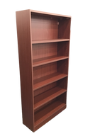 Candex 5-Shelf Mahogany Laminate Bookcase