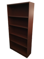 Candex 5-Shelf Mahogany Laminate Bookcase