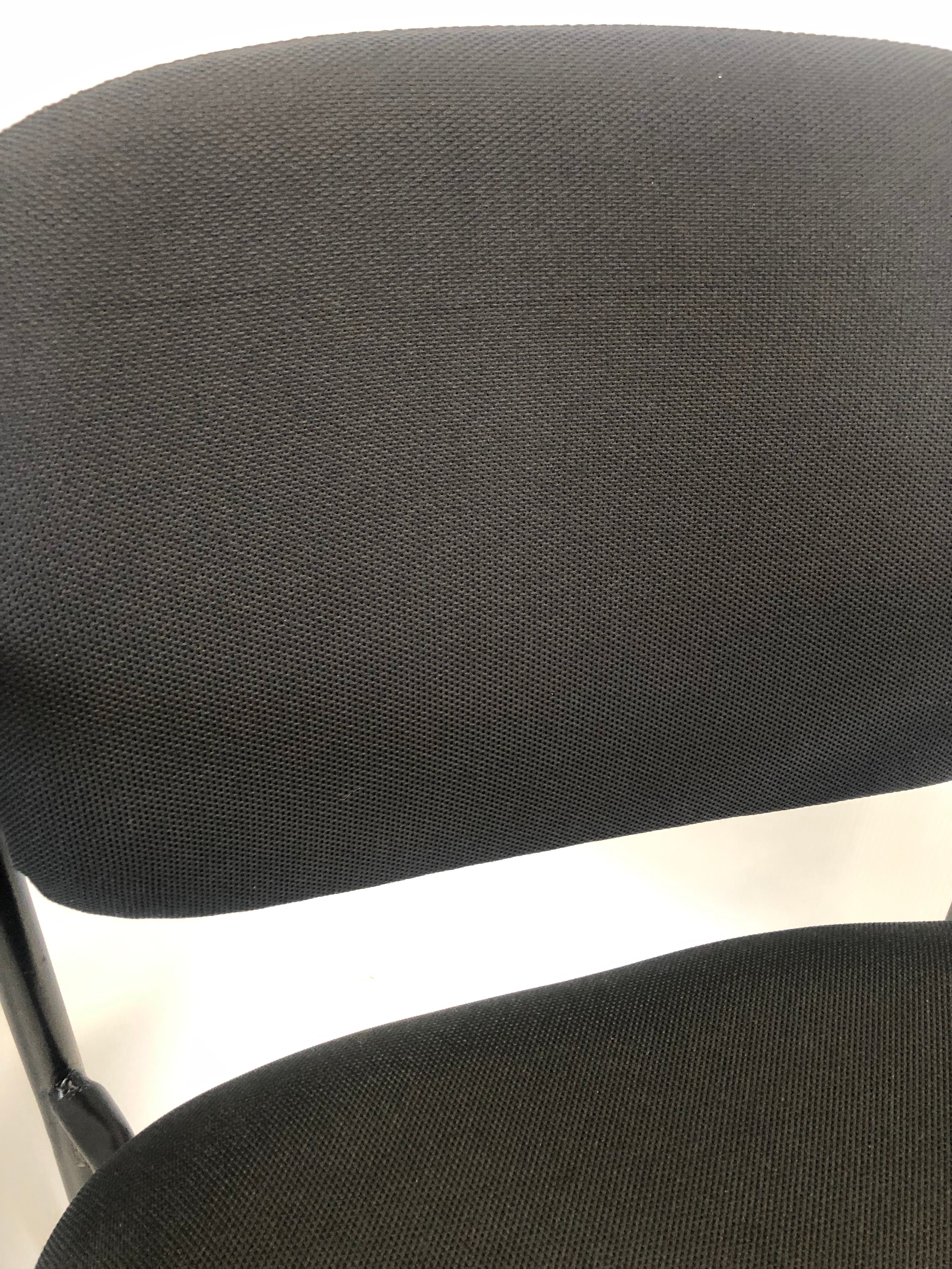 Black Fabric Stackable Steel Side Chair with Arms, NEW - Value Office Furniture & Equipment