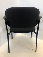 Black Fabric Stackable Steel Side Chair with Arms, NEW - Value Office Furniture & Equipment