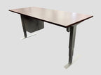New - Electric Sit-Stand Desk - Home Office Grade, Mahogany Surface -Silver Base - (Price Without Hanging File) - 30"D x 72"W
