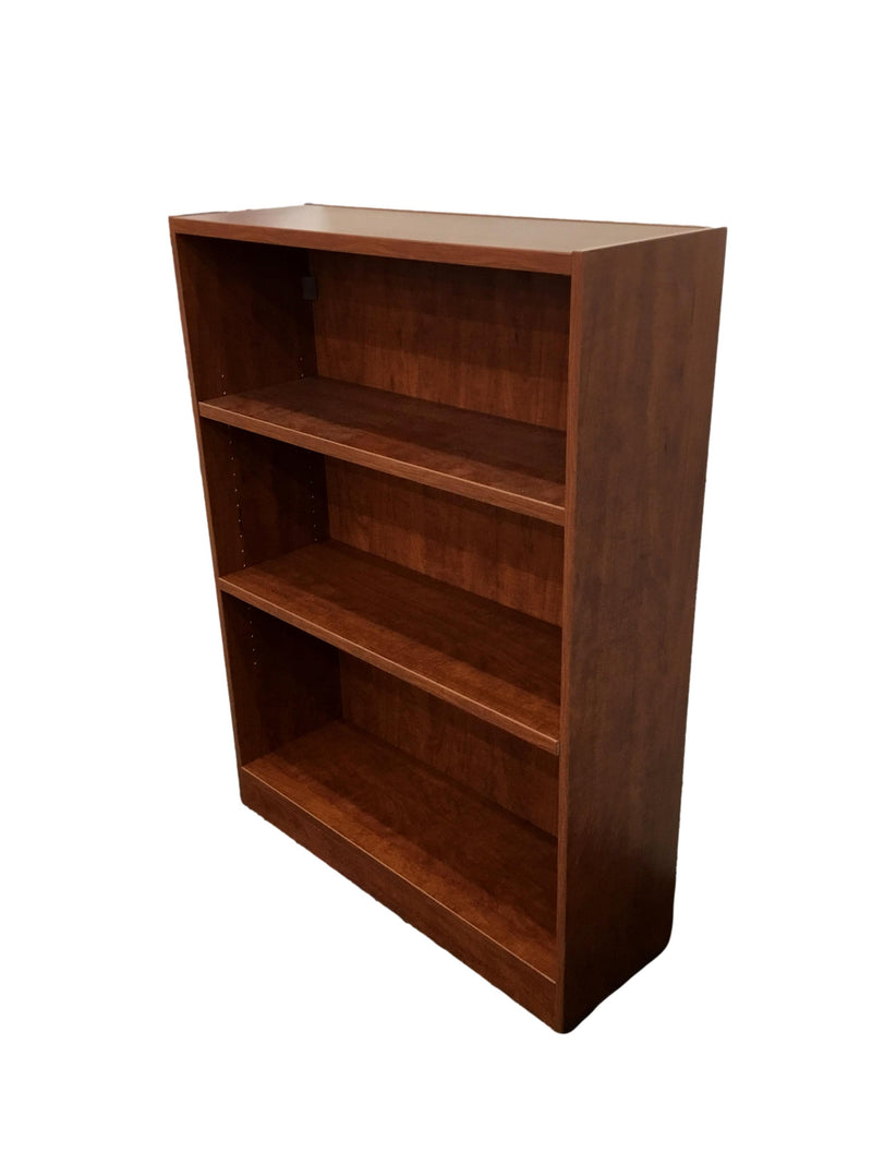 Candex Cherry Bookcase With 3 Adjustable Shelves - 12"(D) x 36"(W) x 48"(H)