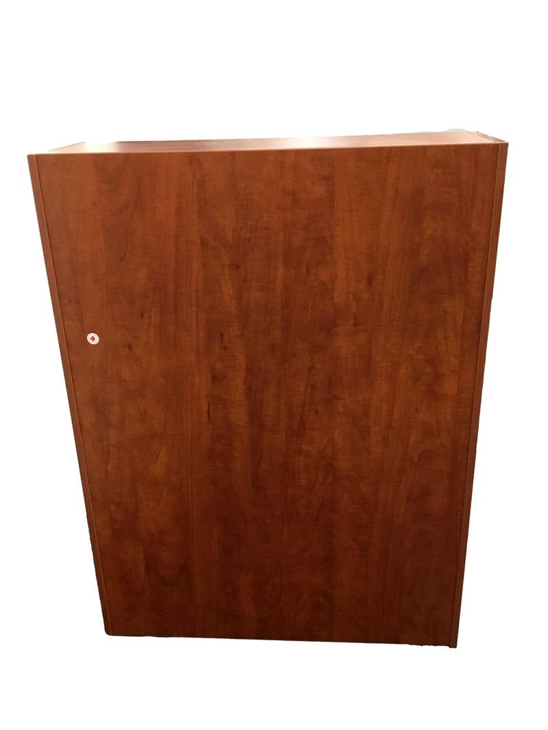 Candex Cherry Bookcase With 3 Adjustable Shelves - 12"(D) x 36"(W) x 48"(H)