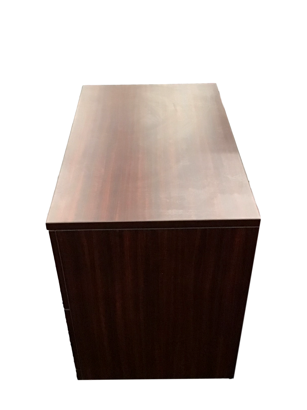Office Source Mahogany Laminate 2 Drawer Lateral File - 22"D x 35 1/2"W x 29 1/2"H.