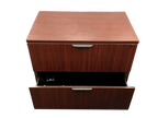 Office Source Mahogany Laminate 2 Drawer Lateral File - 22"D x 35 1/2"W x 29 1/2"H.