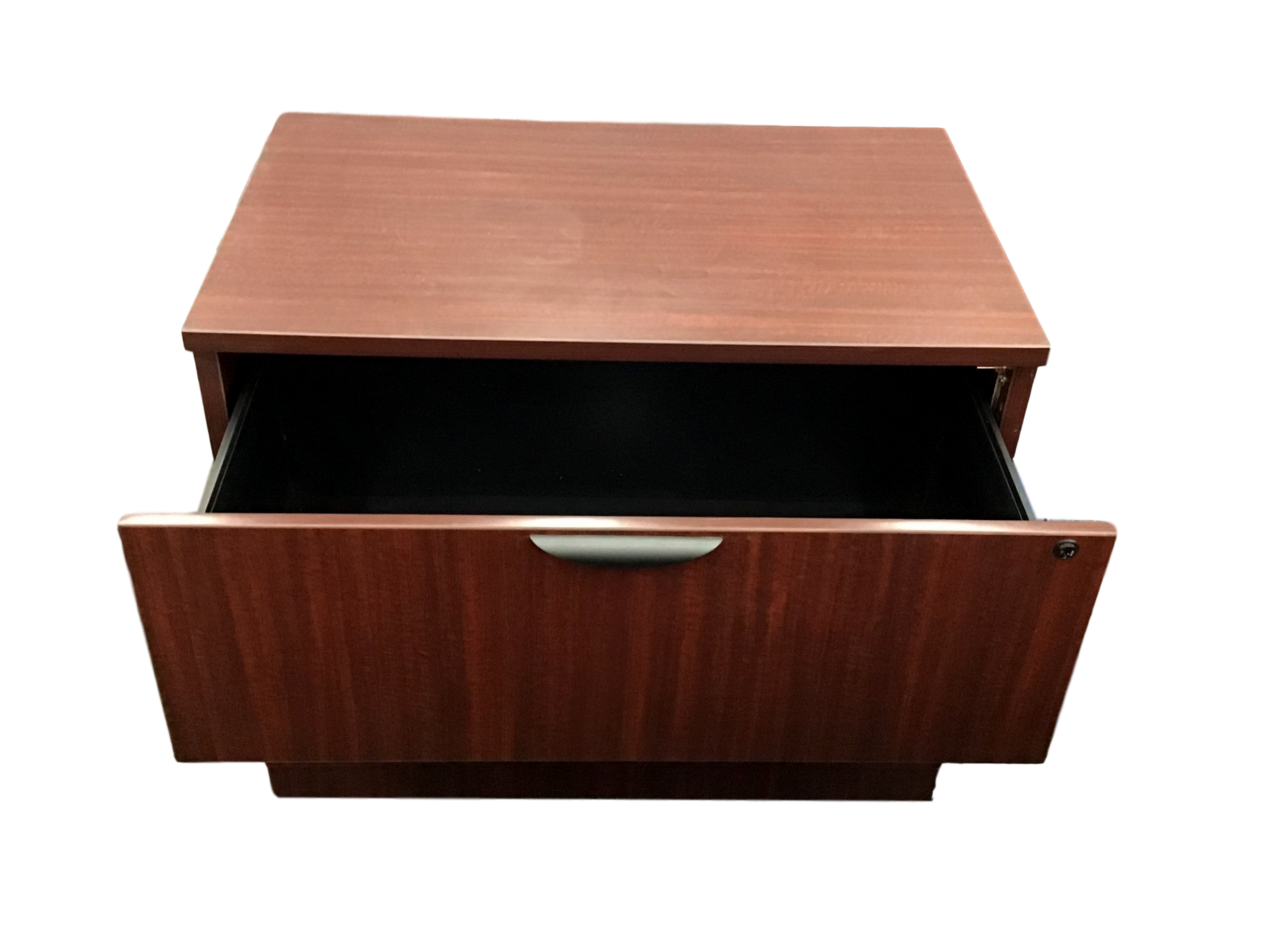 Office Source Mahogany Laminate 2 Drawer Lateral File - 22"D x 35 1/2"W x 29 1/2"H.