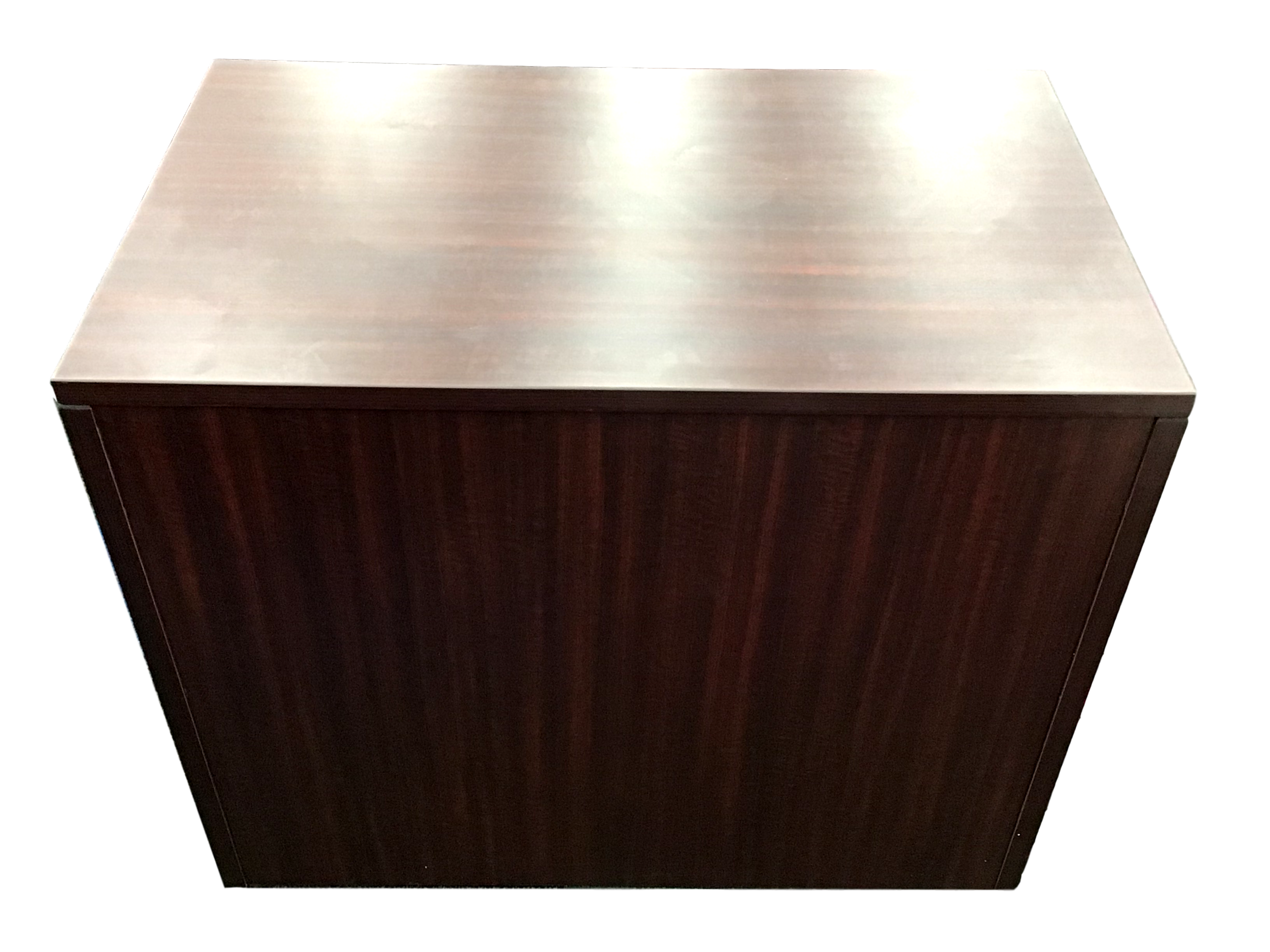 Office Source Mahogany Laminate 2 Drawer Lateral File - 22"D x 35 1/2"W x 29 1/2"H.