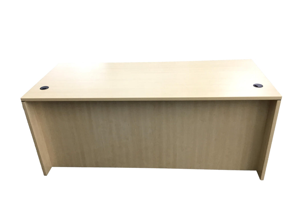 Office Source Maple Straight Desk With Three Drawer Pedestal File - 30"D x 71"W