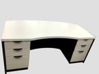 Candex Manhattan Custom Office Suite Arctic White and Gray Storm - Desk