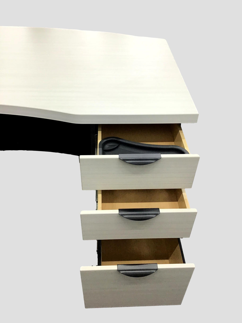Candex Manhattan Custom Office Suite Arctic White and Gray Storm - Desk