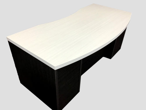Candex Manhattan Custom Office Suite Arctic White and Gray Storm - Desk