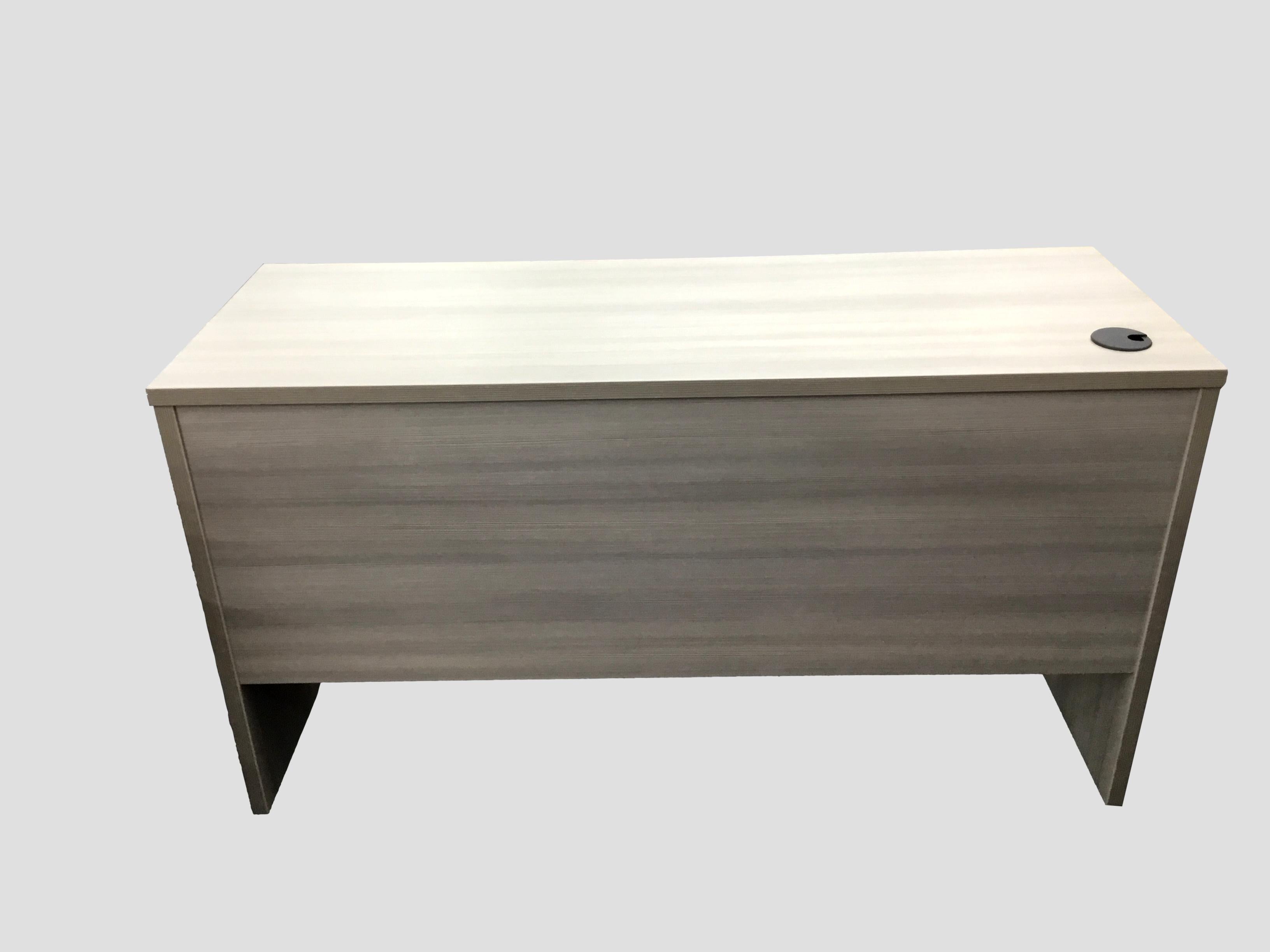Candex - Gray Likatre Straight Desk With A Hanging Right Hand Pedestal - 20"D x 54"W