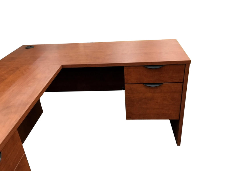 Candex - Rum Cherry L Shape Desk - 54" x 62"