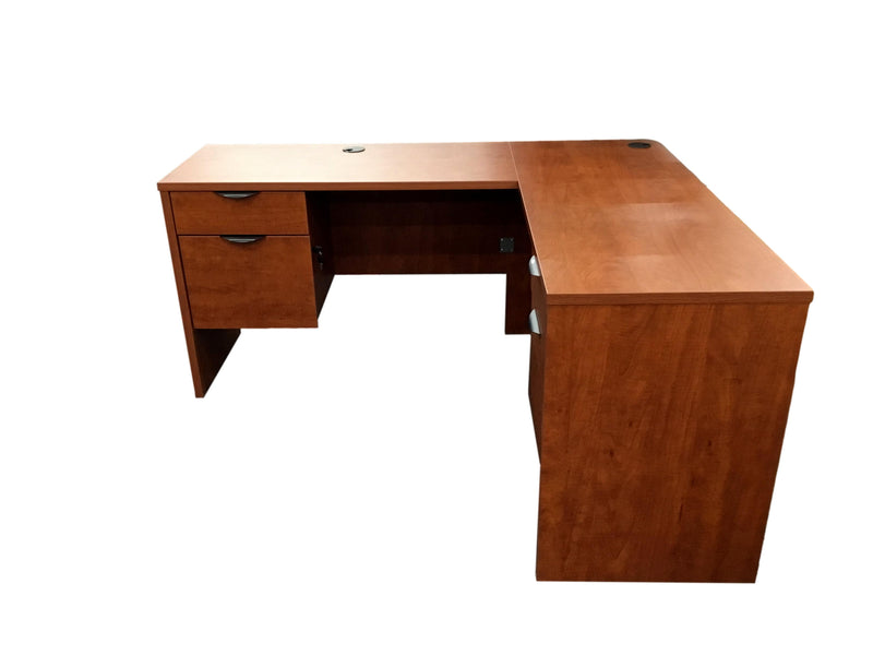 Candex - Rum Cherry L Shape Desk - 54" x 62"
