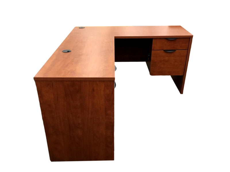 Candex - Rum Cherry L Shape Desk - 54" x 62"