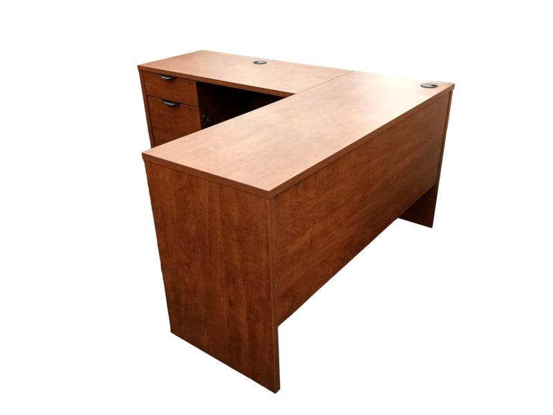 Candex - Rum Cherry L Shape Desk - 54" x 62"