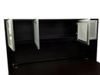 Office Source Laminate Espresso L-Shape Desk With Hutch - 71" x 77"