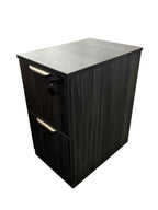 OfficeSource OS Laminate Collection 2 Drawer Mobile Pedestal – File/File - Coastal Gray or Espresso