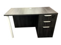 Office Source Coastal Gray Desk with 3 Drawers - 24" x 47"