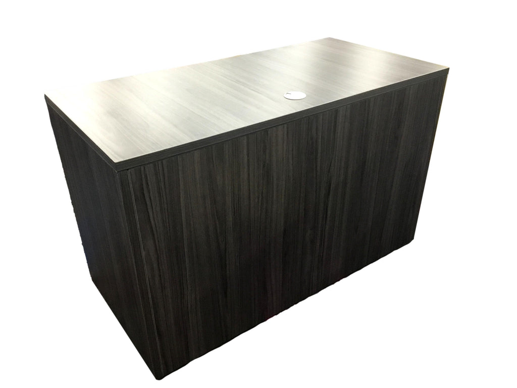 Office Source Coastal Gray Desk with 3 Drawers - 24" x 47"
