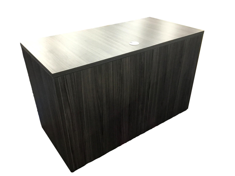 Office Source Coastal Gray Desk with 3 Drawers - 24" x 47"