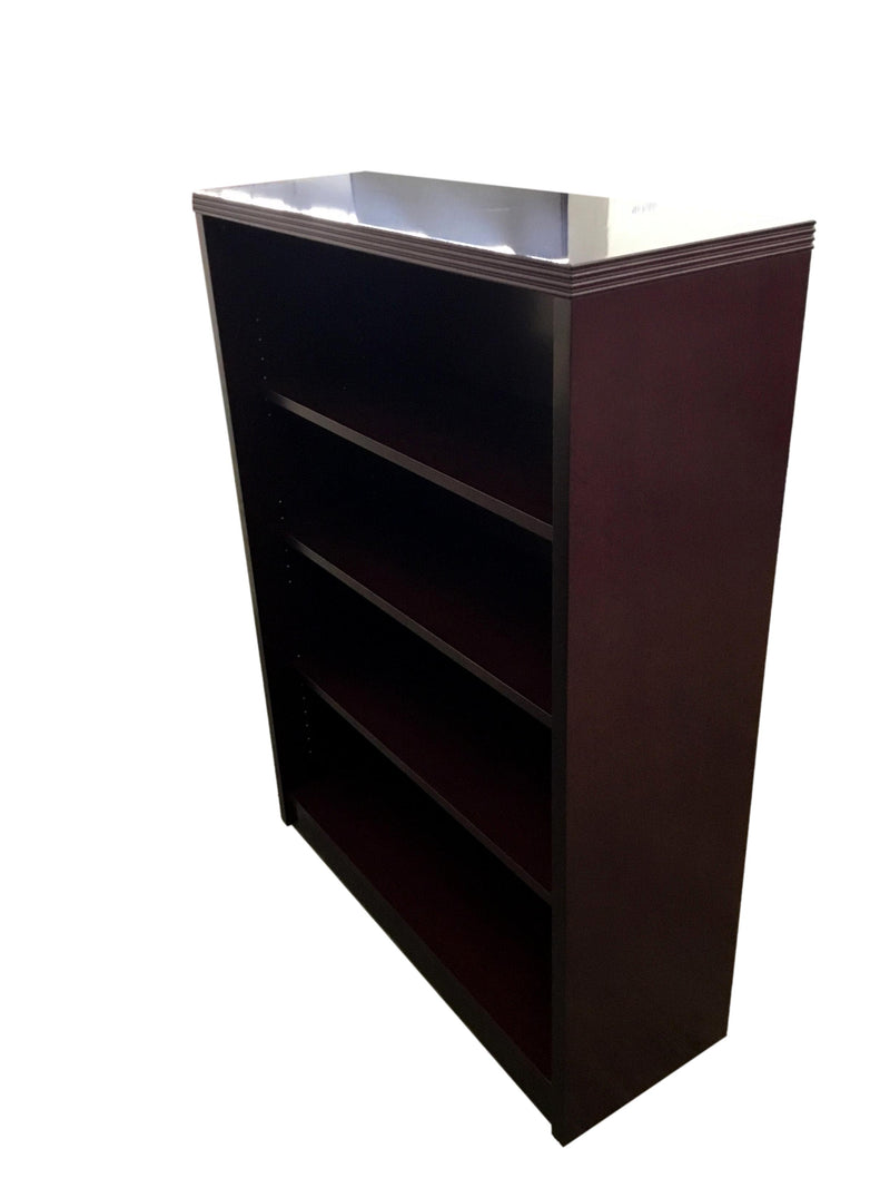 Rudnick Mahogany Veneer Bookcase 3 Shelf - 36.0"(W) x 13.0"(D) x 48.5"(H)