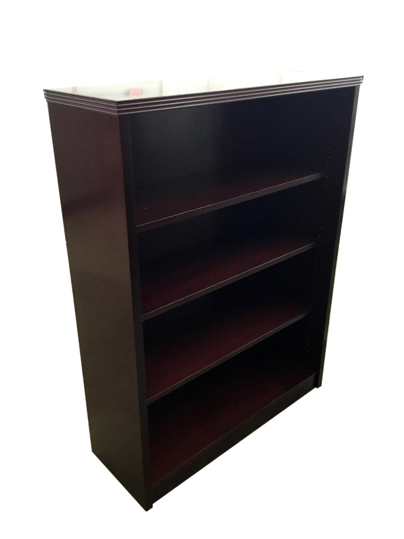 Rudnick Mahogany Veneer Bookcase 3 Shelf - 36.0"(W) x 13.0"(D) x 48.5"(H)