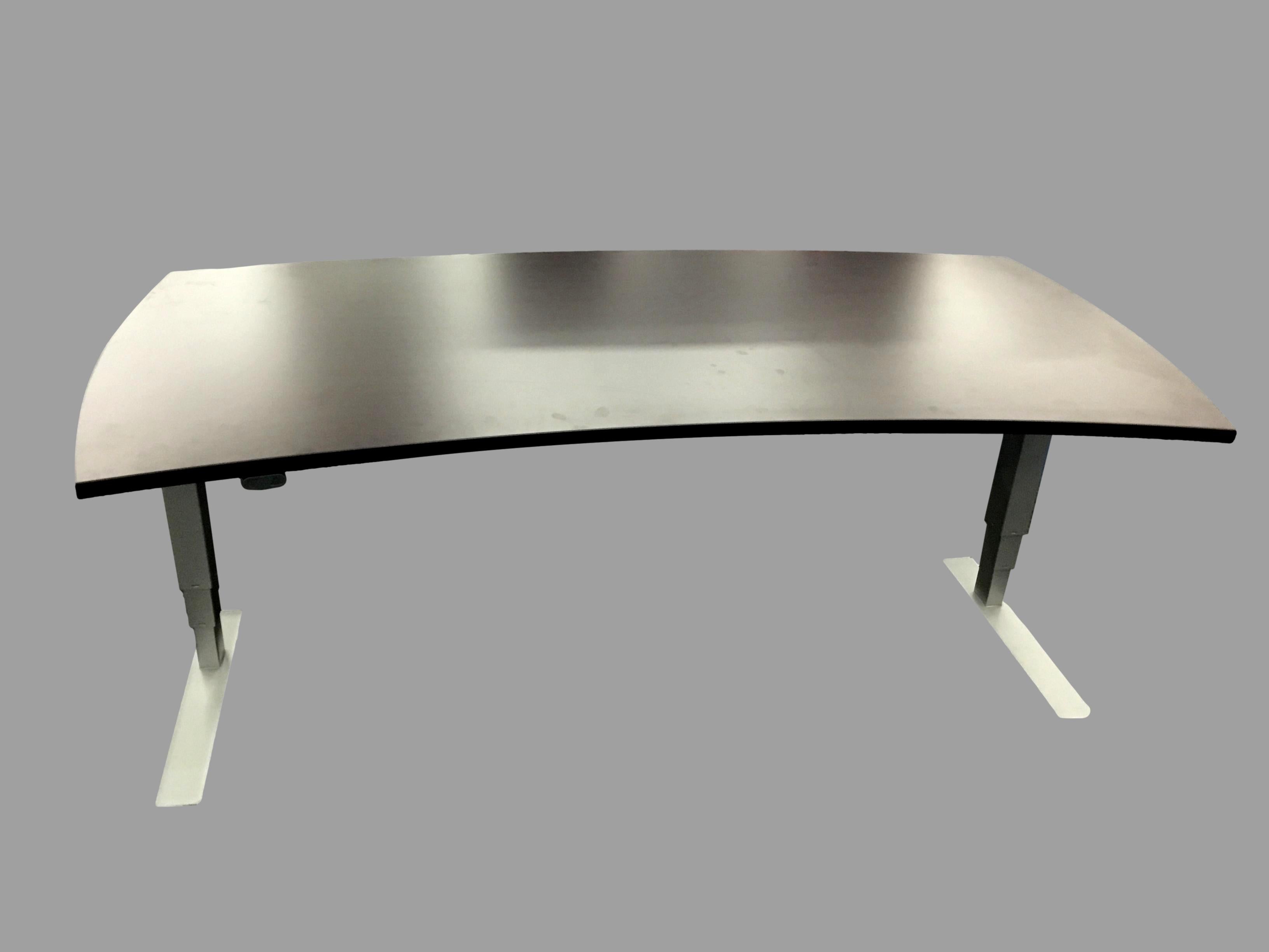 New - Electric Sit-Stand Desk, Home Office Grade, With Crescent Top - 36"D x 71"W