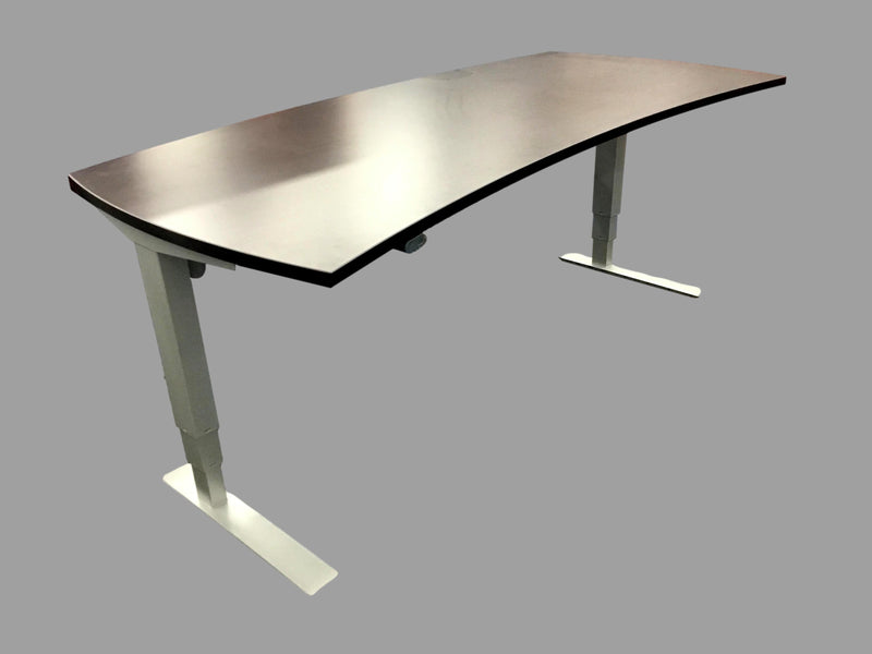 New - Electric Sit-Stand Desk, Home Office Grade, With Crescent Top - 36"D x 71"W