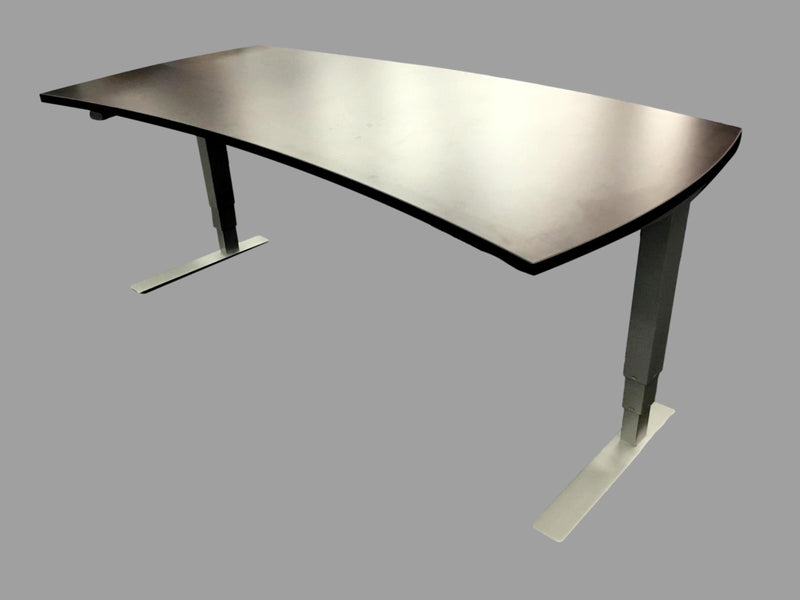 New - Electric Sit-Stand Desk, Home Office Grade, With Crescent Top - 36"D x 71"W